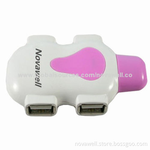 4 ports USB2.0 Hub, Elegant Style, OEM Order Welcomed